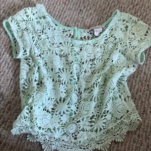 Light Green American Rag Lace Top